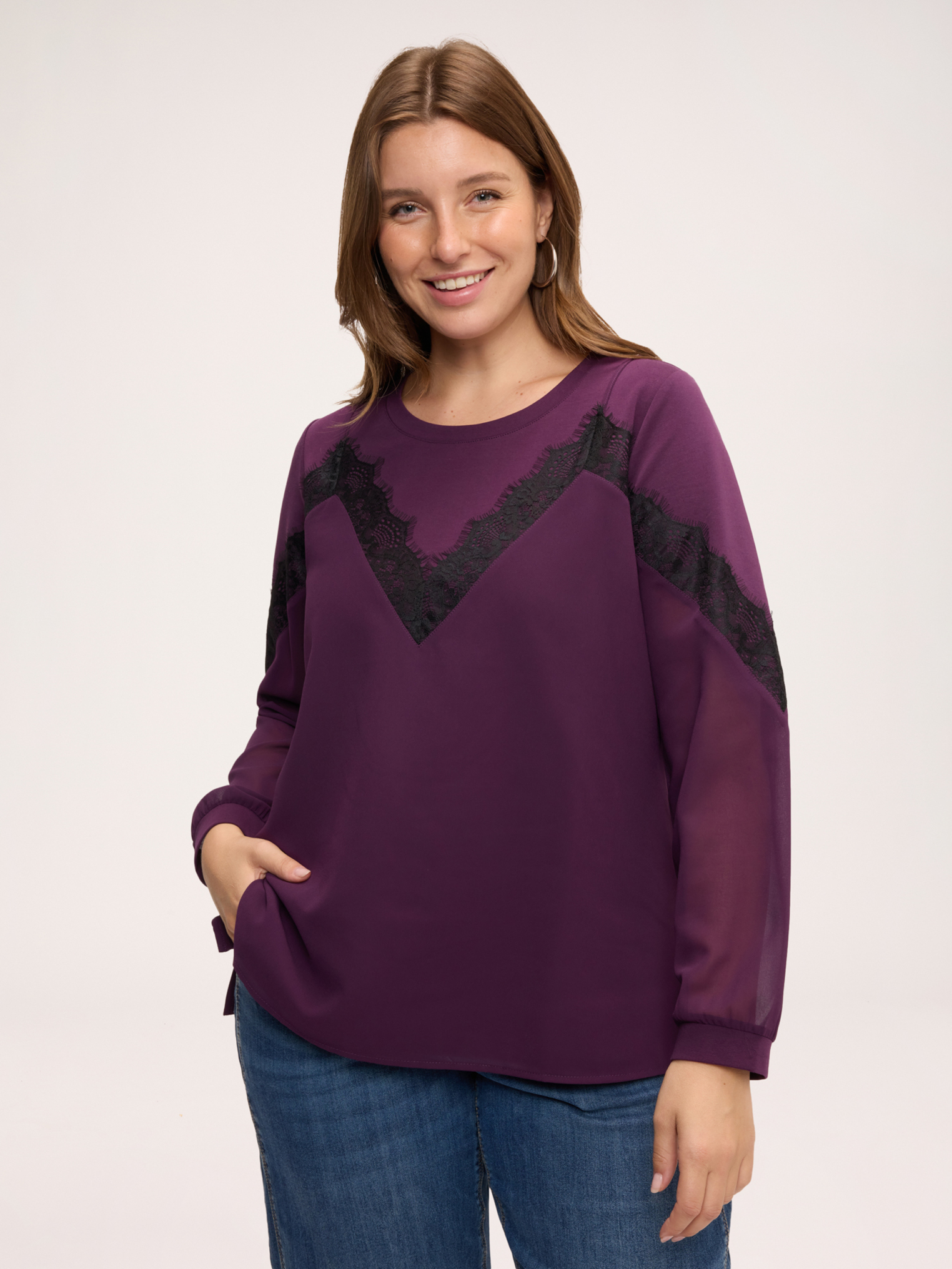 Sweat avec inserts, FIORELLA RUBINO