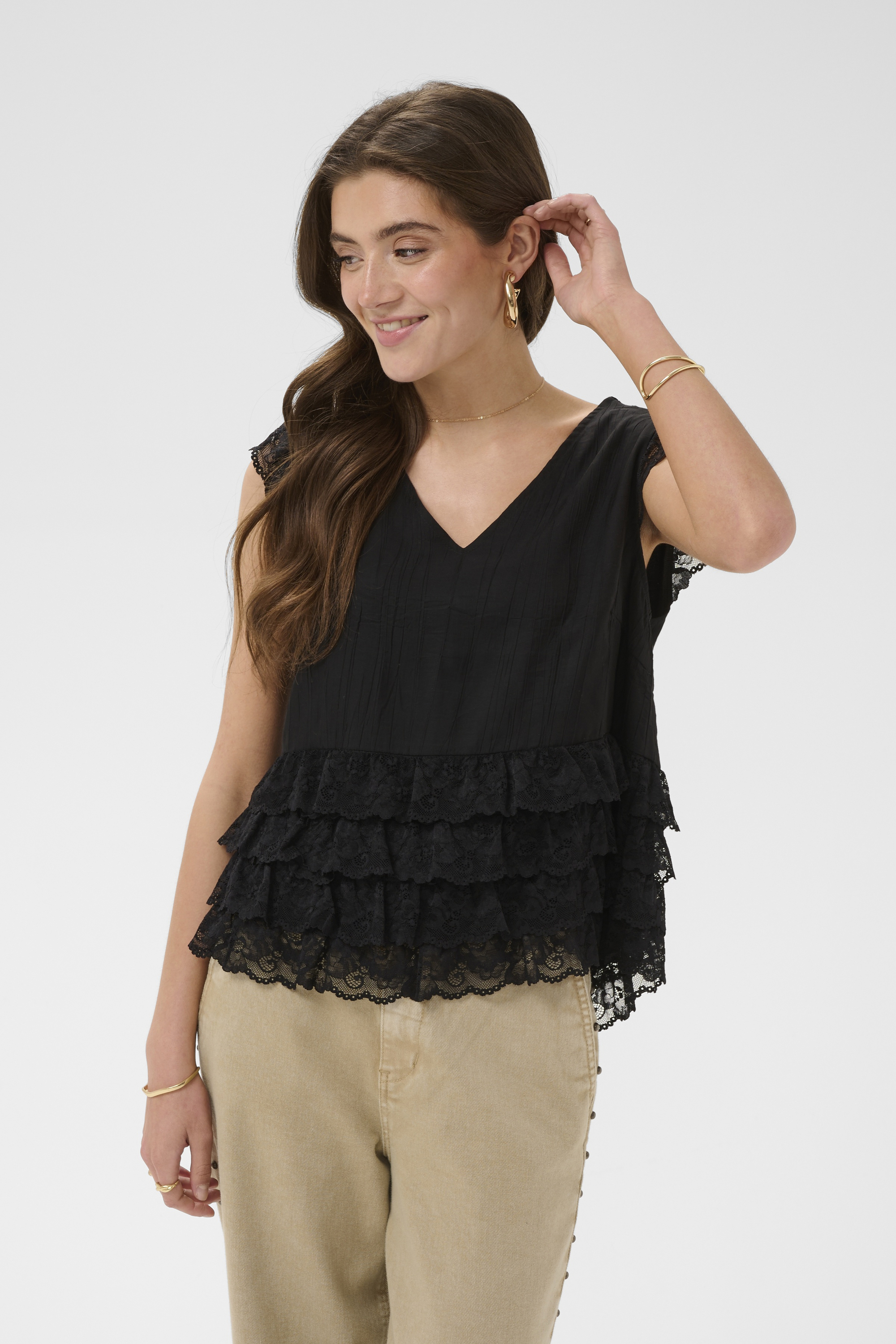 Blouse sans manches, CREAM
