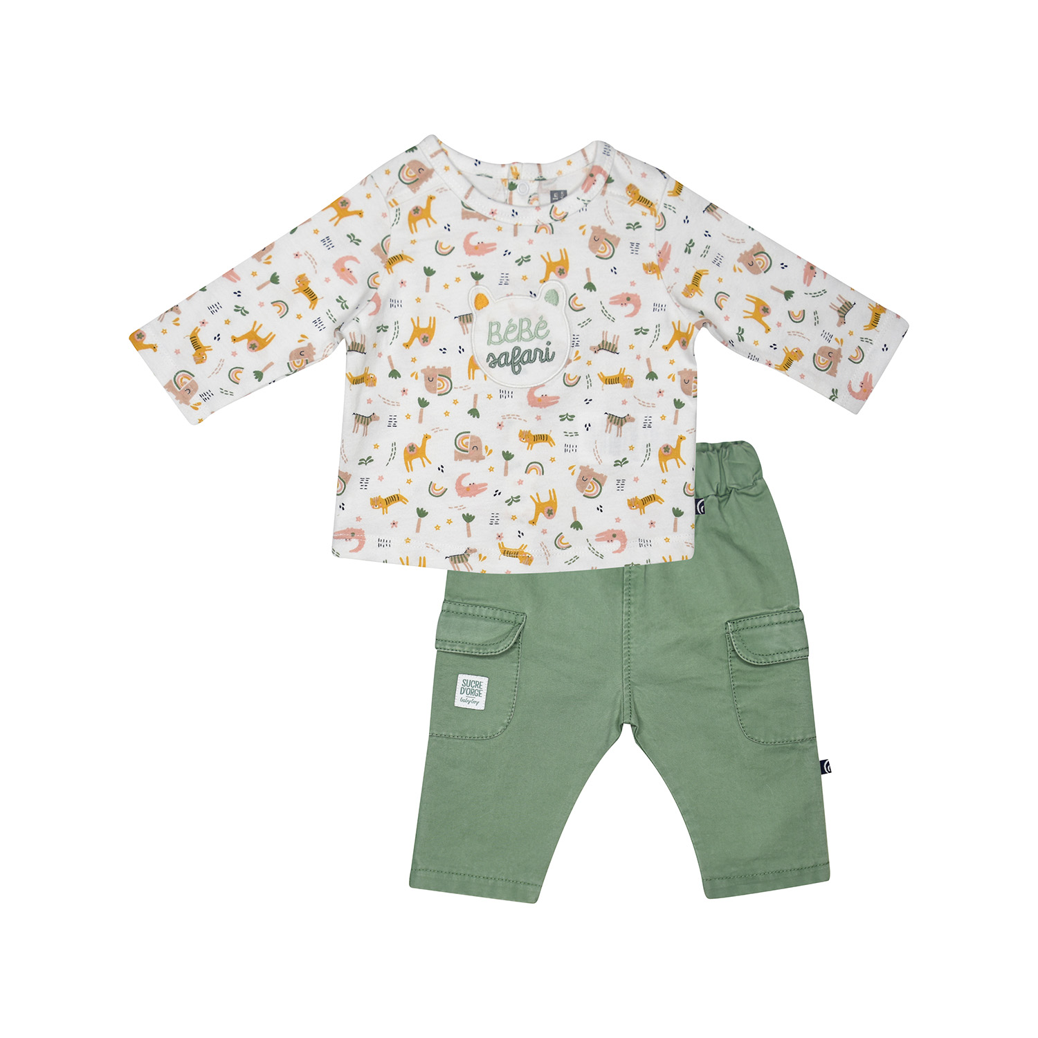 Tee shirt pantalon lambert manches longues naissance, SUCRE D'ORGE