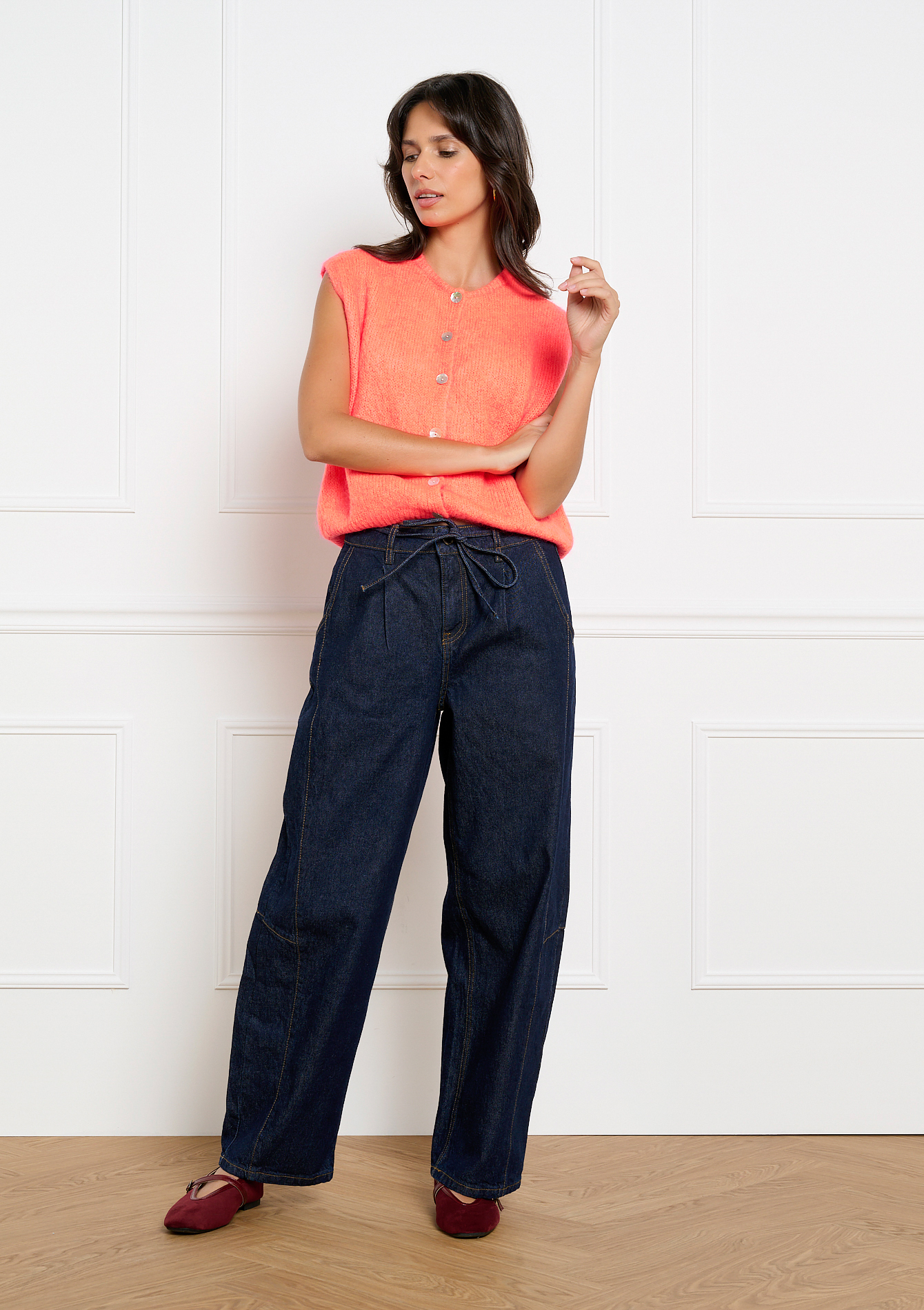 Jean barrel taille haute, LOLALIZA