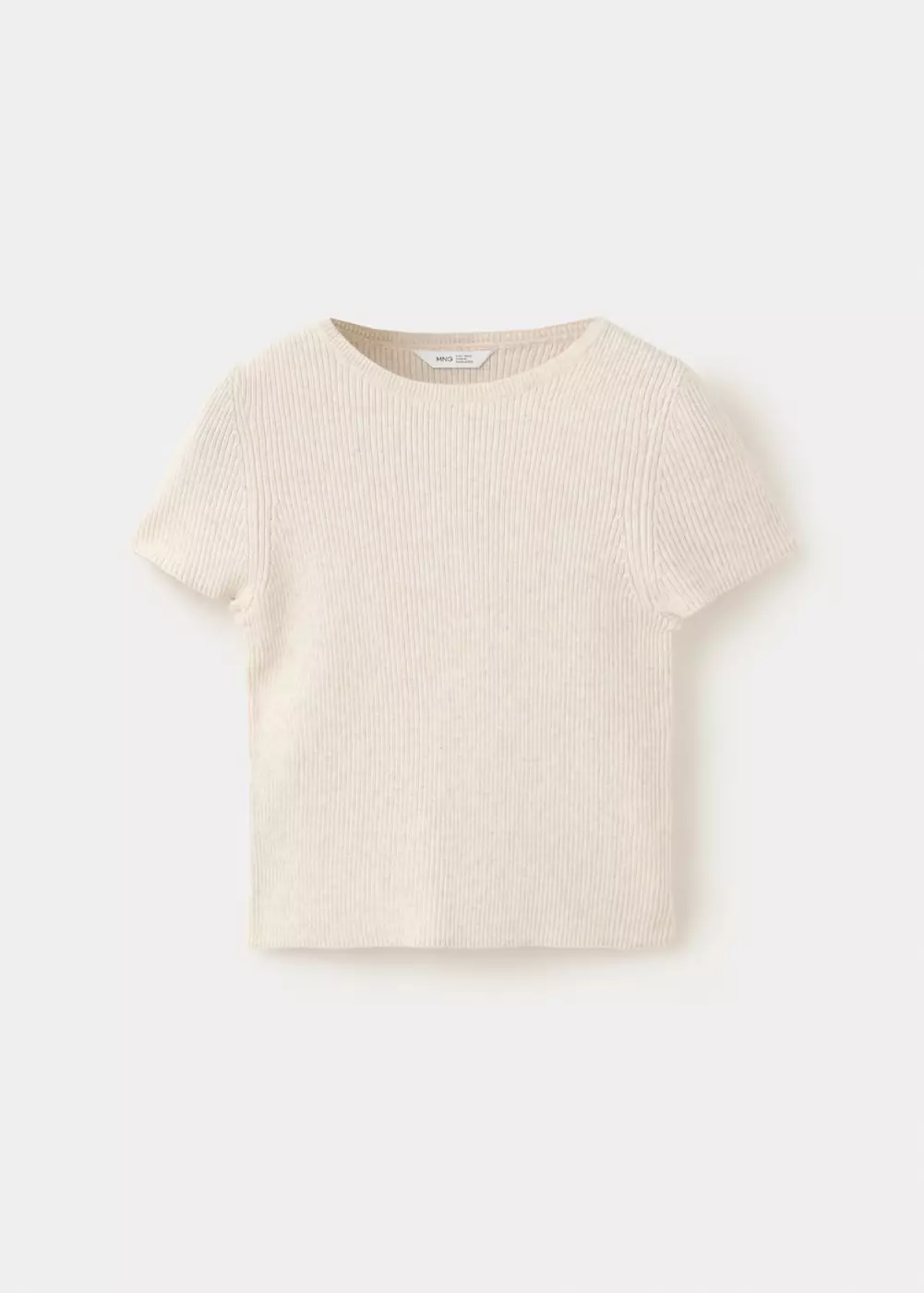 T-shirt manches courtes maille côtelée, MANGO KIDS