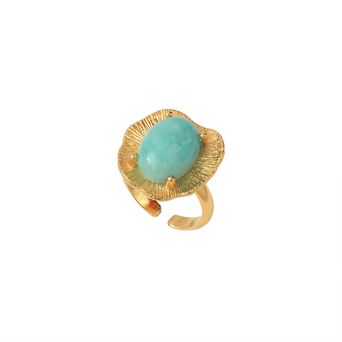 Bague amazonite dorée - swann, CAROLINE NAJMAN