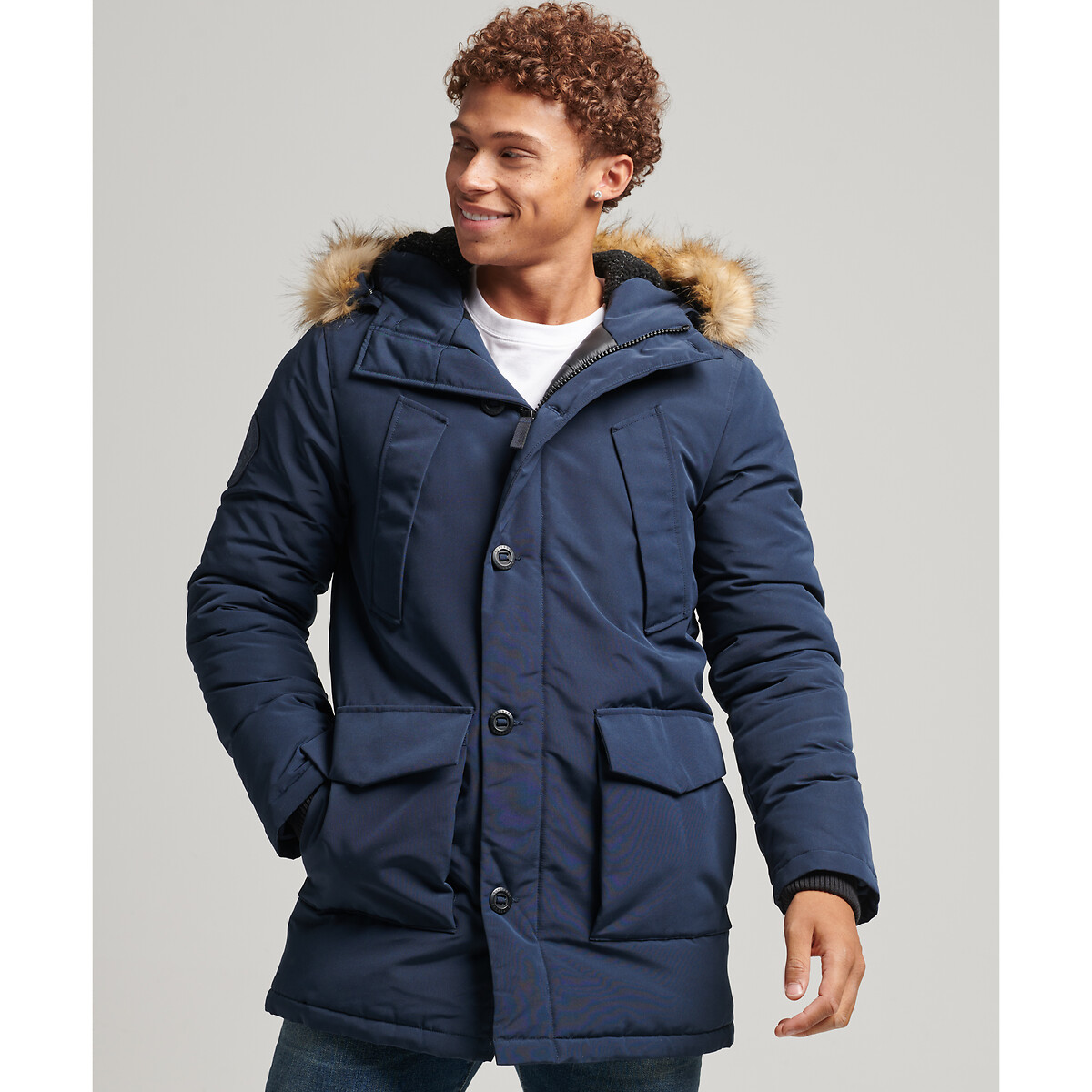 Parka chaude boutonnee a capuche everest Superdry La Redoute