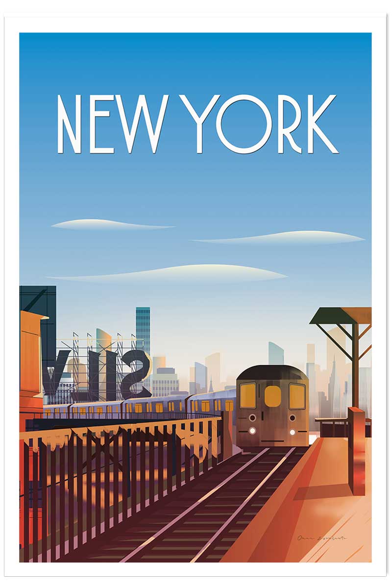 Affiche ville voyage New York City, HEXOA