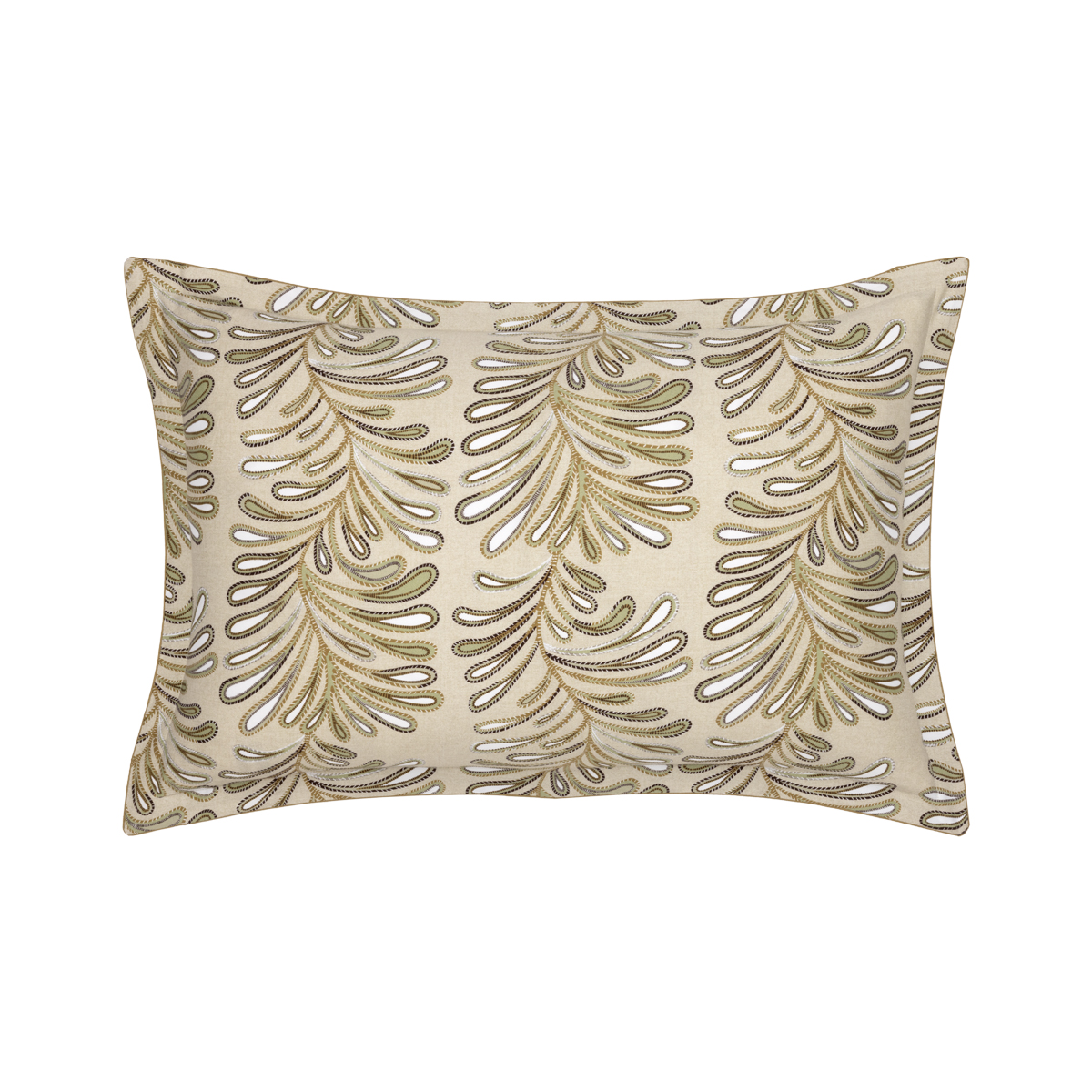 Taie d'oreiller en satin de coton lavé marron, ESPARTO, DESFORGES