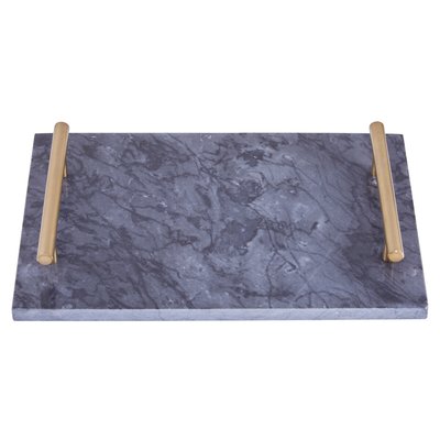Marble Serving Tray with Gold Handles SO'HOME