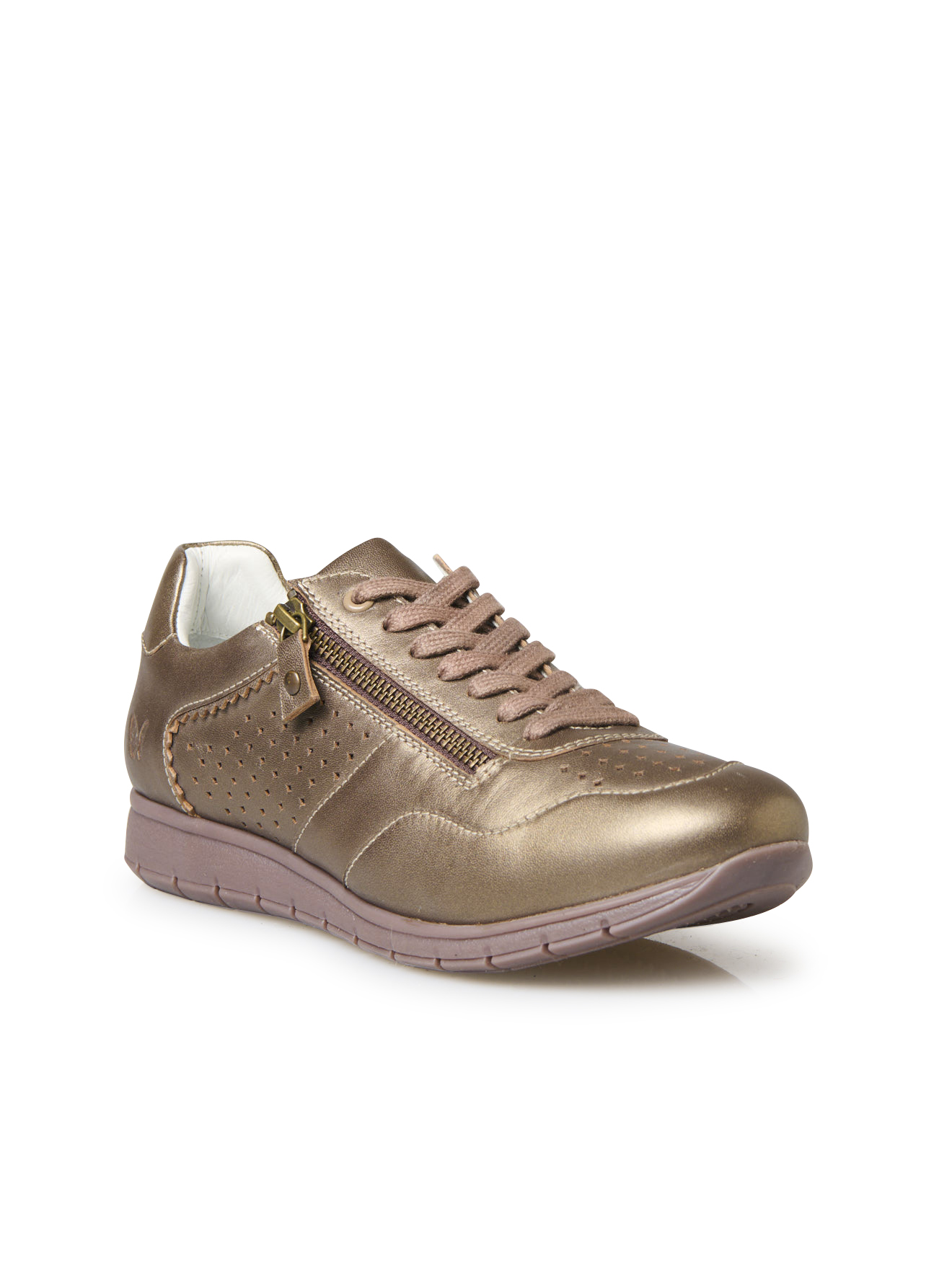Baskets tout cuir semelle amovible, PEDICONFORT
