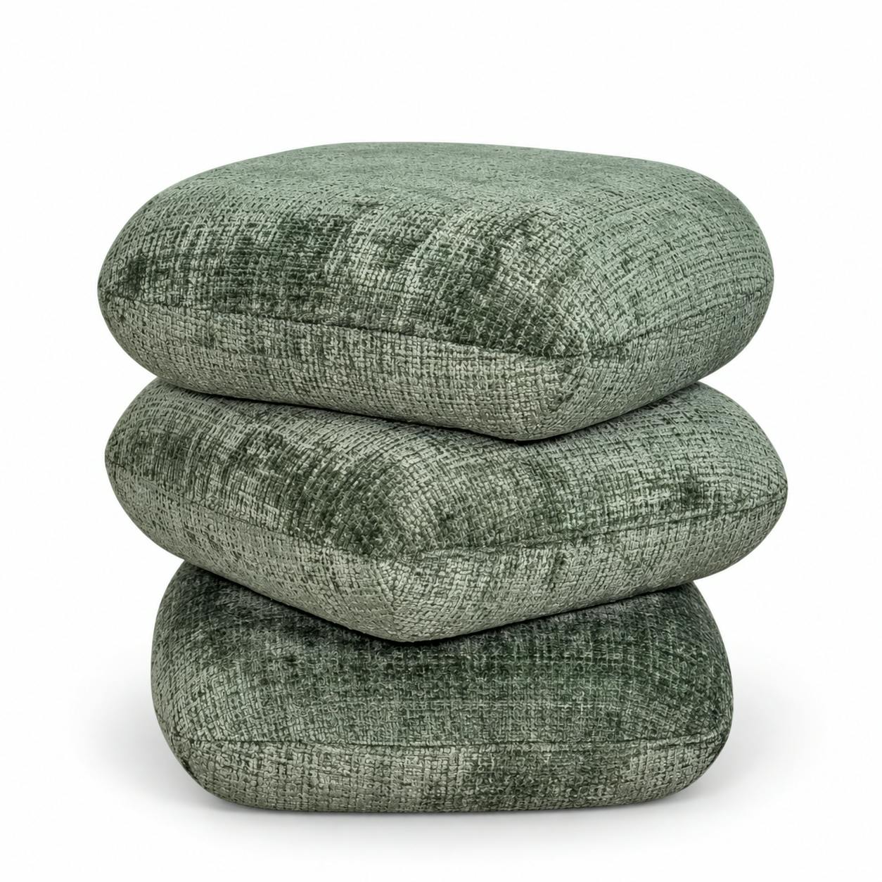 Pouf pivotant en tissu - aspect coussins empilés IENA, PIER IMPORT