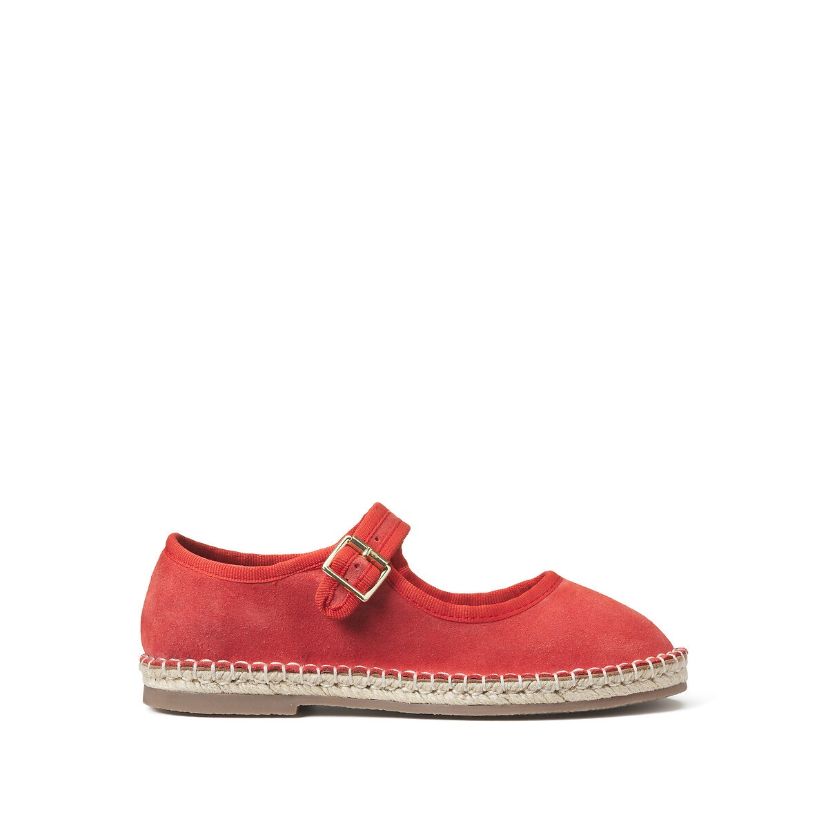 ballerines cuir rouge femme