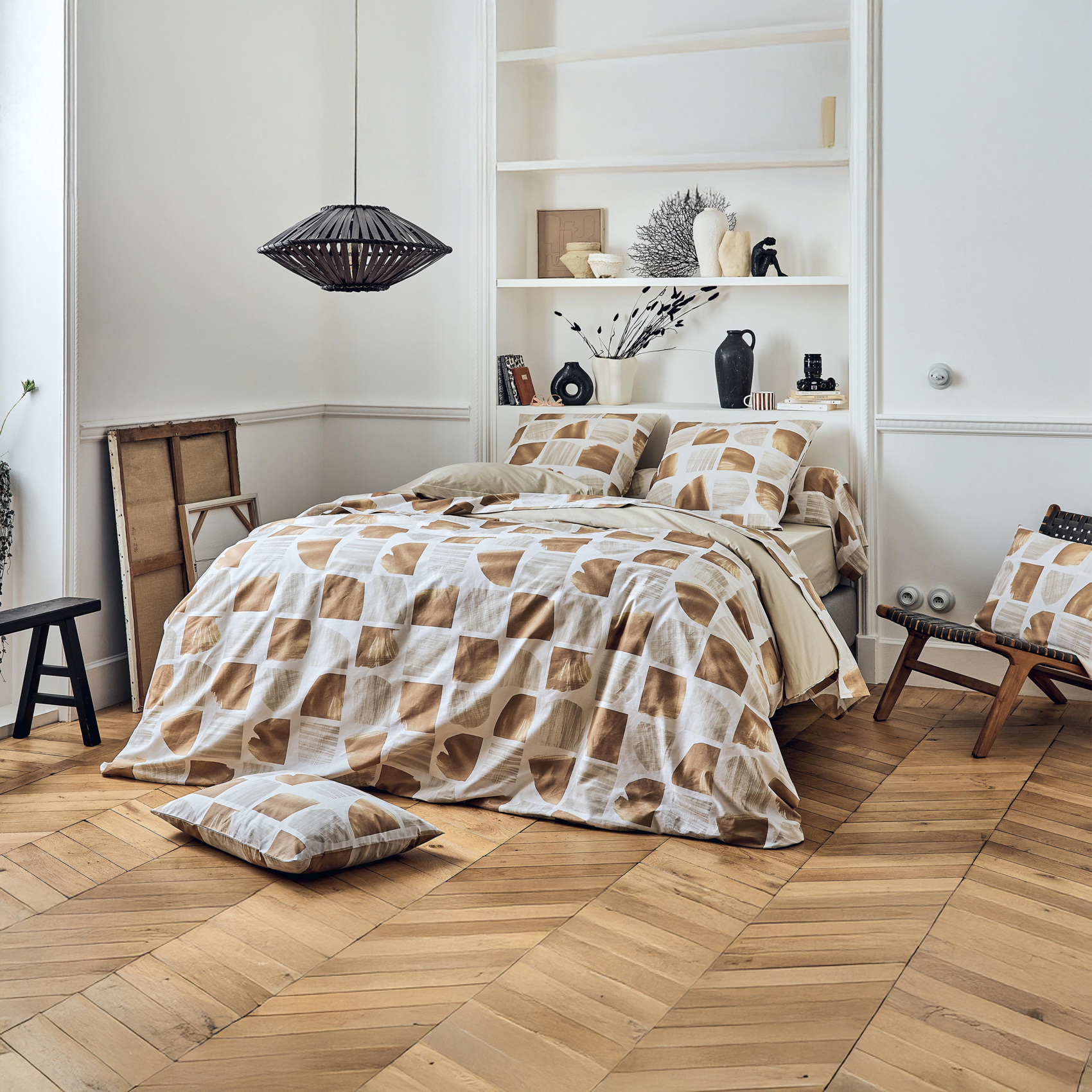 Drap plat coton graphique, TRADILINGE