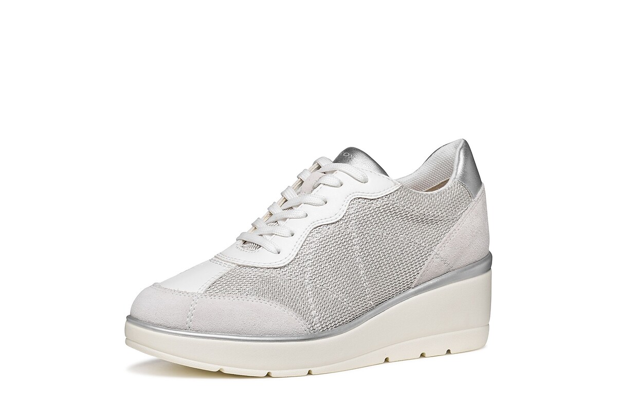 GEOX Zapatillas de cuña de piel Ilde — photo 4