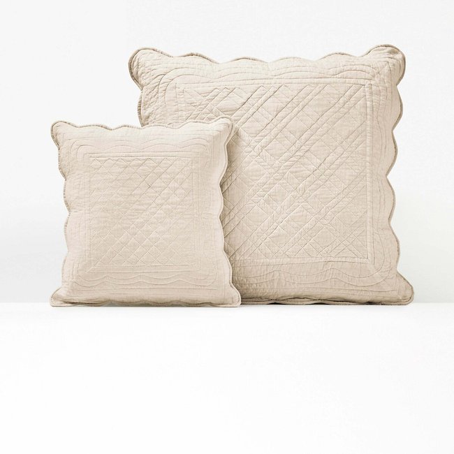 Scenario Quilted Cotton Cushion Cover - LA REDOUTE INTERIEURS