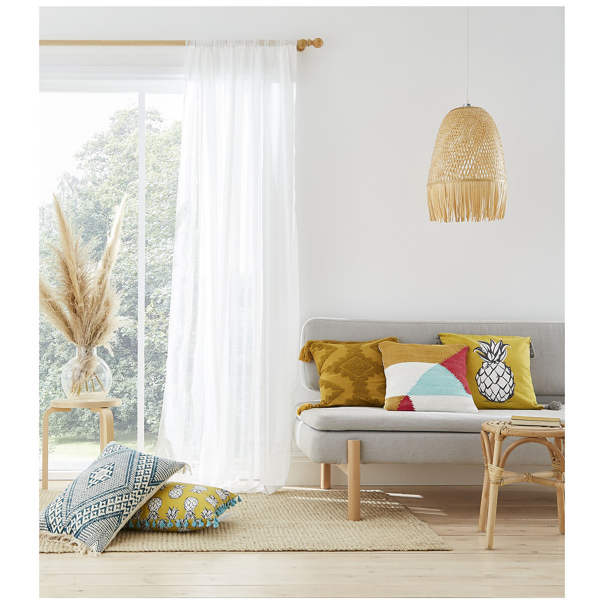 Voile curtain panel on sale