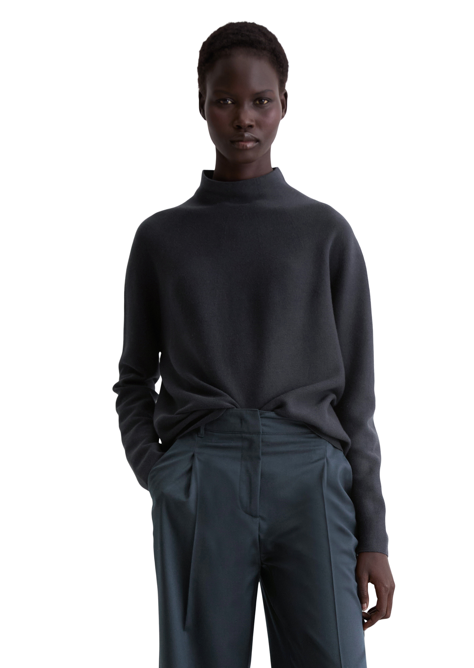 Pull-over seamless loose en coton bio doux, MARC O'POLO