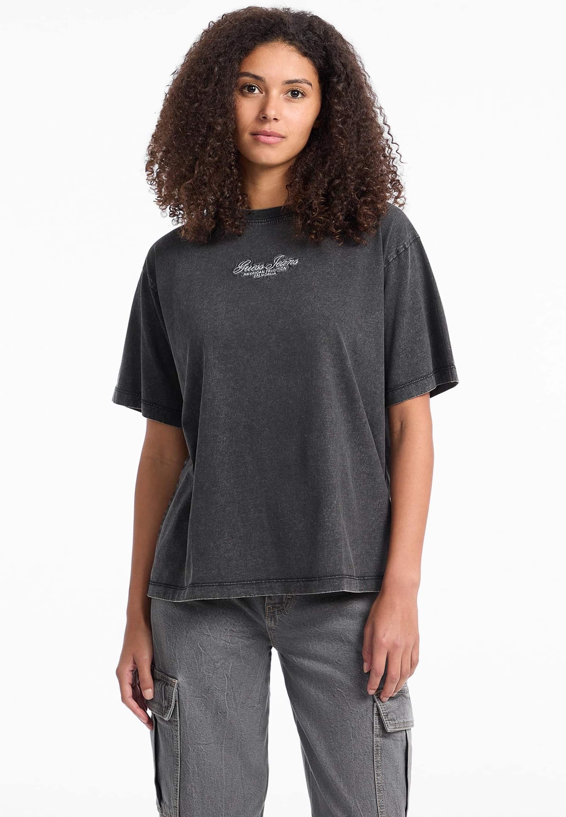 T-Shirt Logo Brodé Oversize, GUESS JEANS