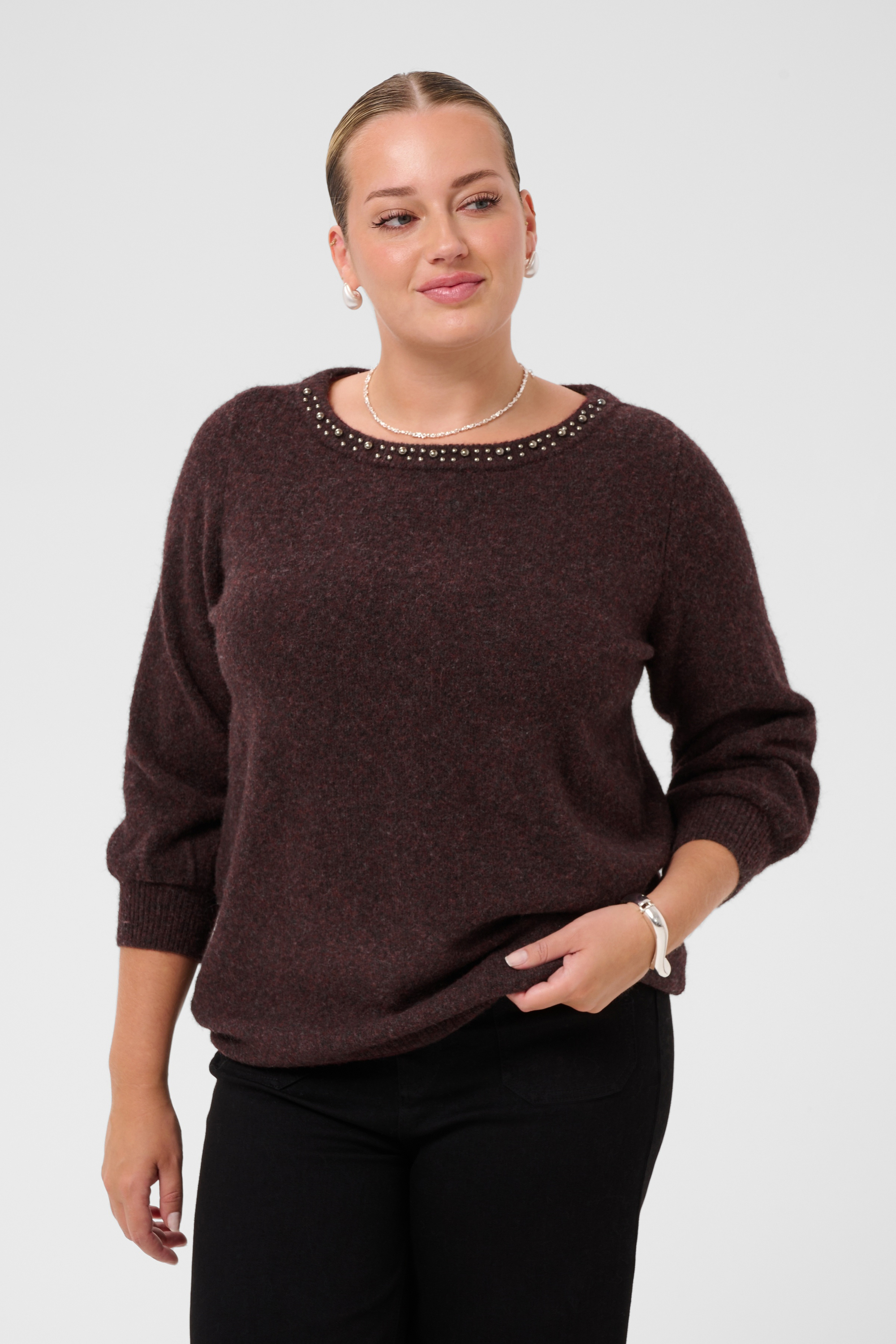 Pullover tricoté, KAFFE CURVE