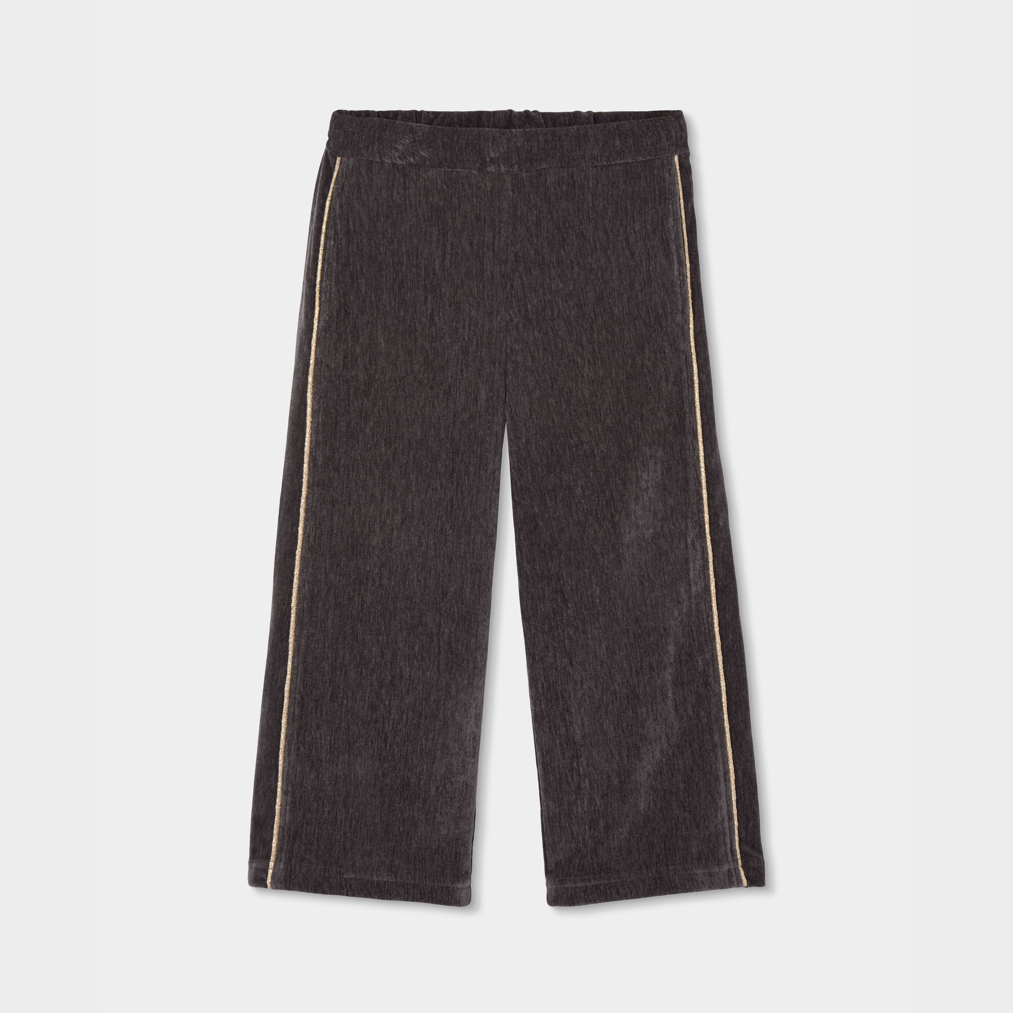 Pantalon fille velours avec bande latérale, BOBOLI