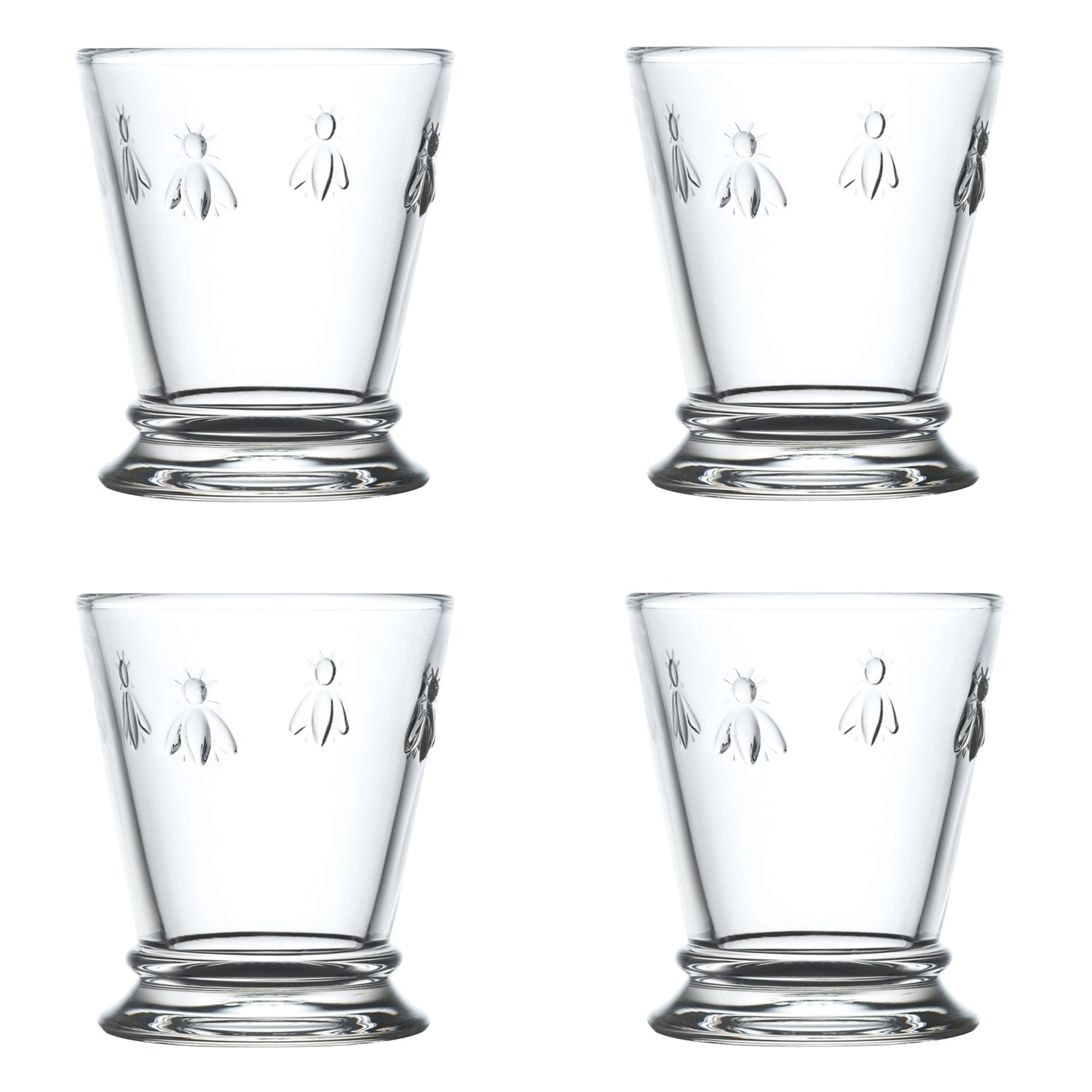 Coffret de 4 verres à eau, ABEILLE, LA ROCHERE