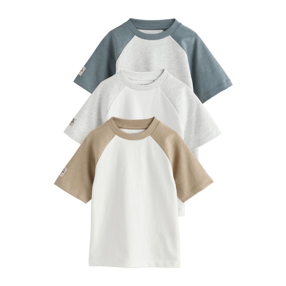 T-shirt à manches longues raglan, lot de 3, NEXT