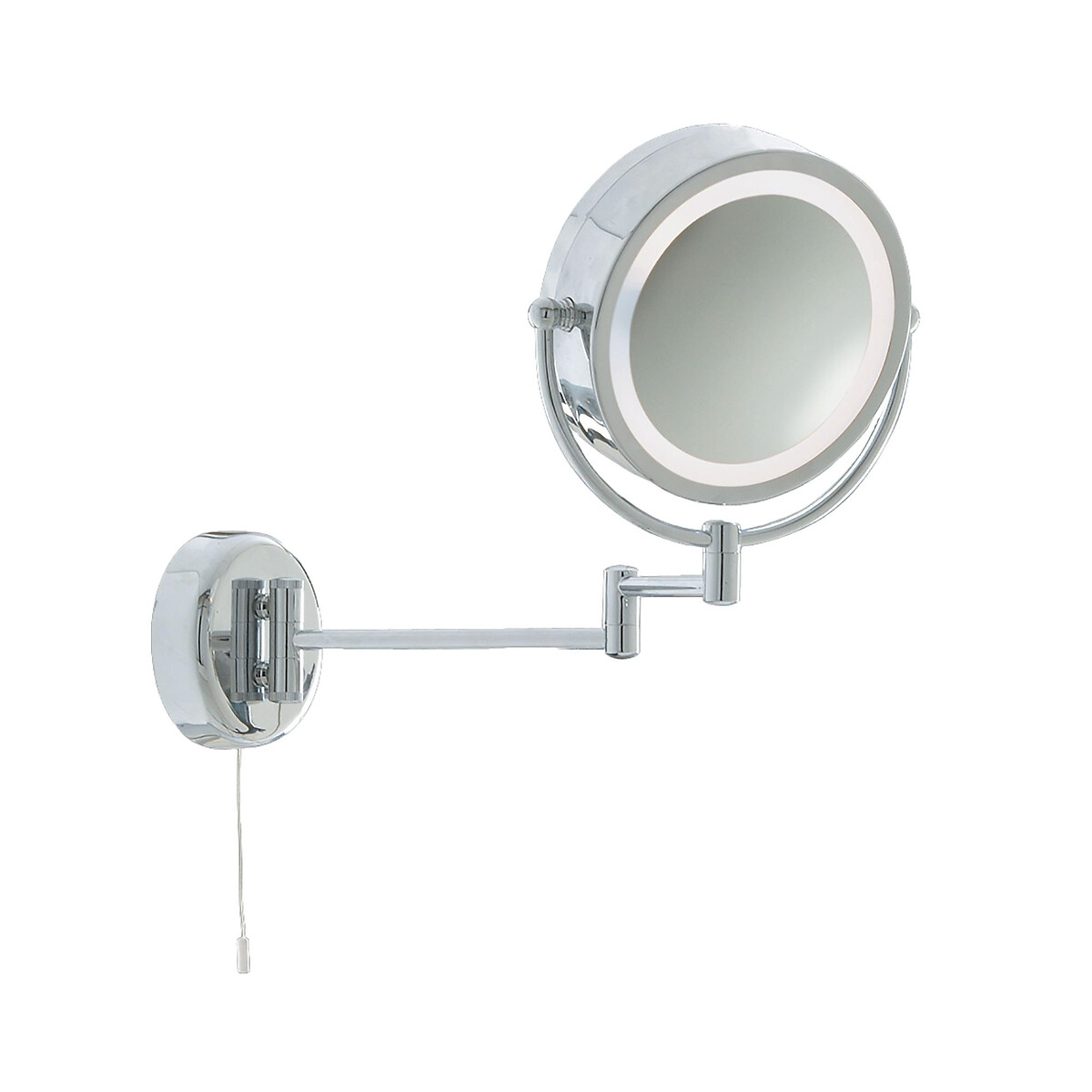 Illuminated Bathroom Mirror with Adjustable Swing Arm, SO'HOME
