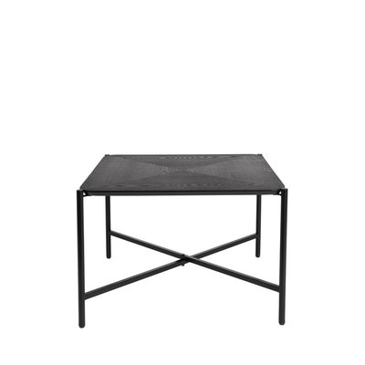 Table d'appoint carrée en bois et métal   noir - MARCIO DRAWER
