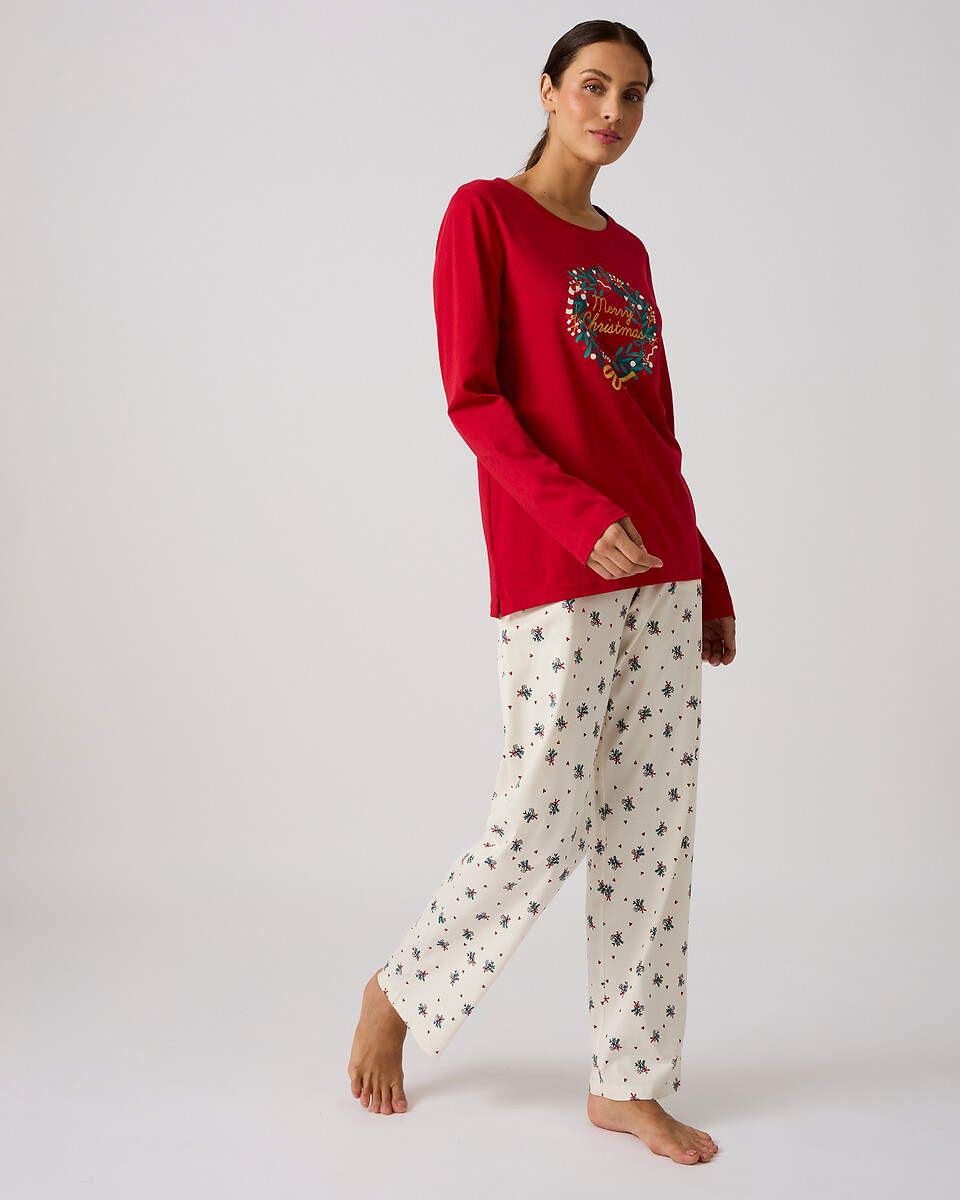Pyjama Noël en maille jersey coton, DAMART