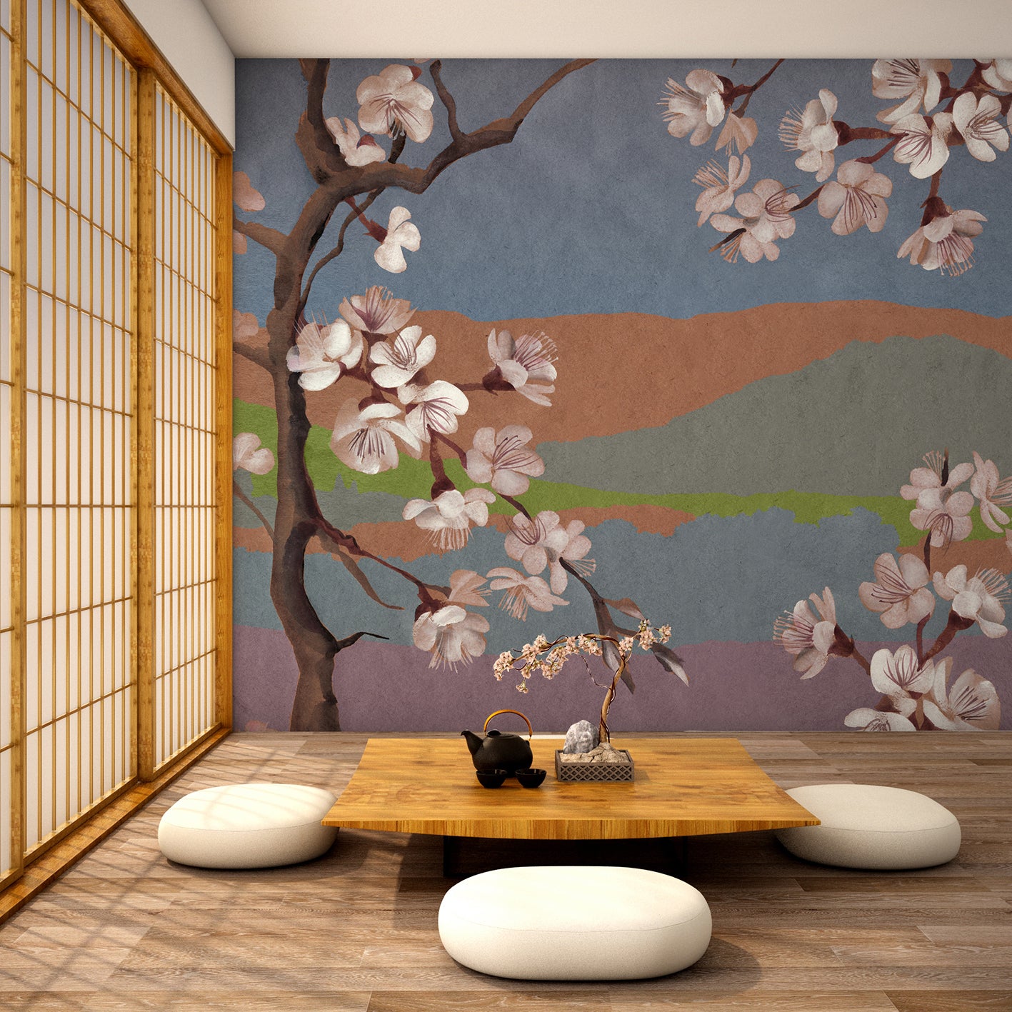 Papier peint panoramique Sakura - Lé Papiers de Ninon, LE PAPIERS DE NINON