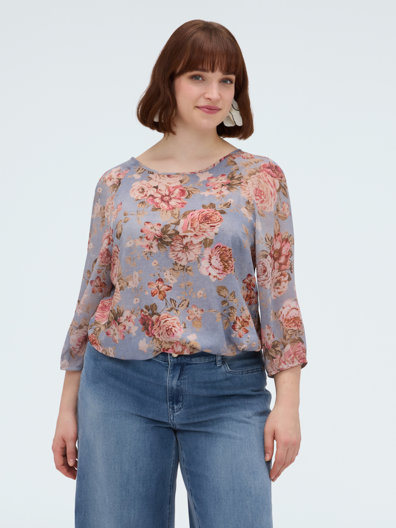 Blouse à imprimé fleuri, FIORELLA RUBINO