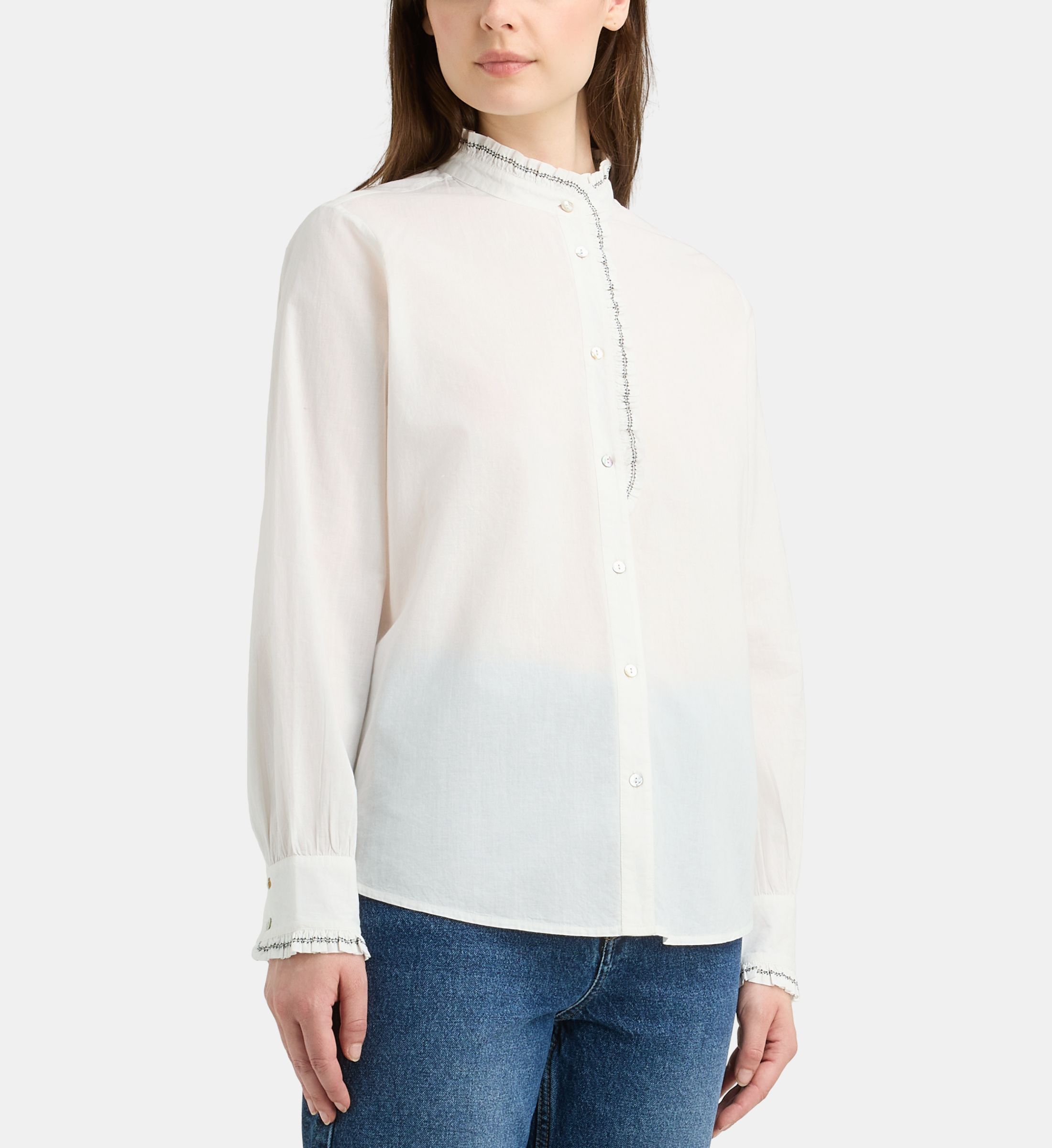 Chemise droite detroit point coton bio, GALERIES LAFAYETTE
