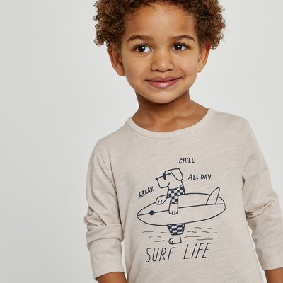 Pack of 3 T-Shirts in Cotton with Long Sleeves LA REDOUTE COLLECTIONS