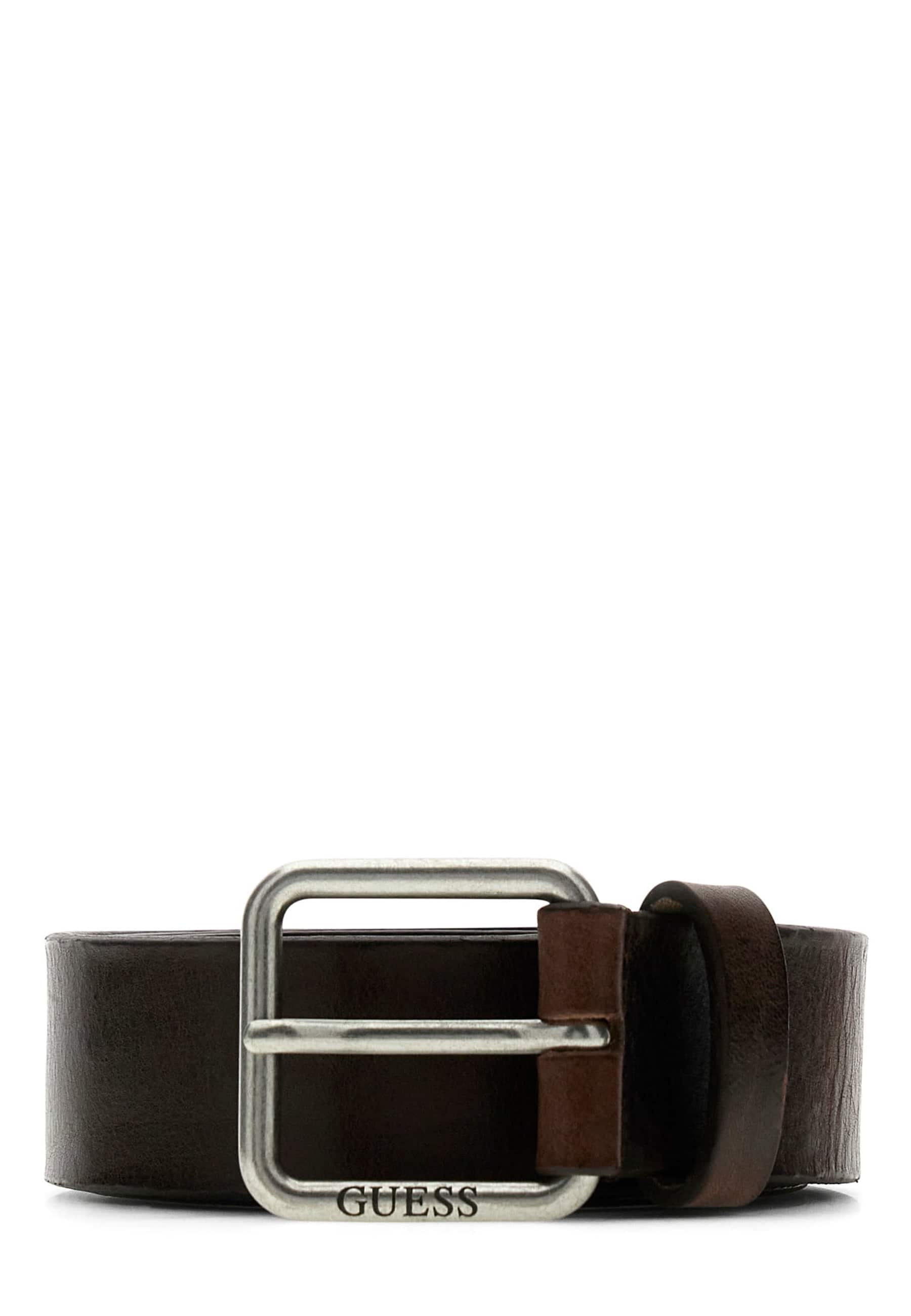 Logo Ceinture En Cuir Véritable, GUESS