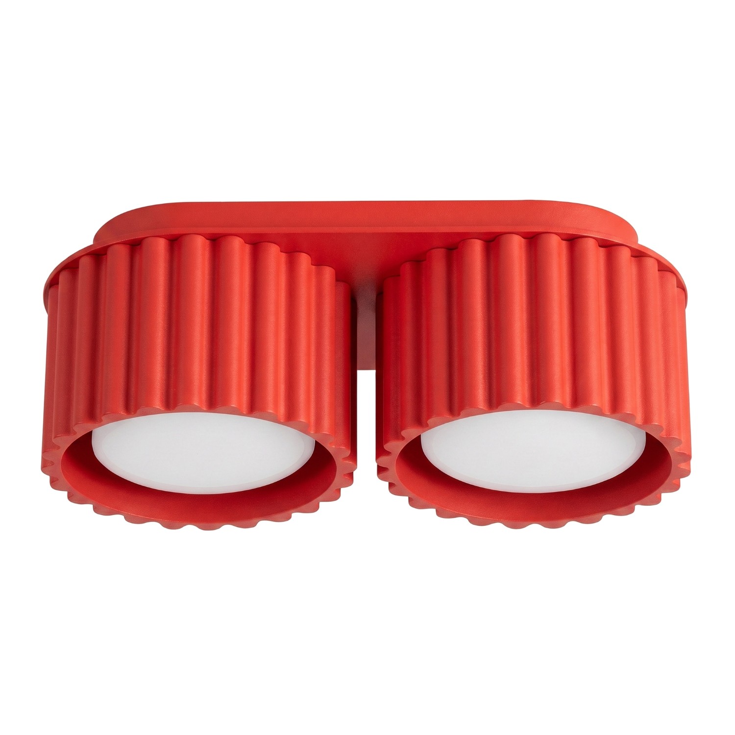 Plafonnier Aluminium Rouge Gx53 2 AURA, EDEN