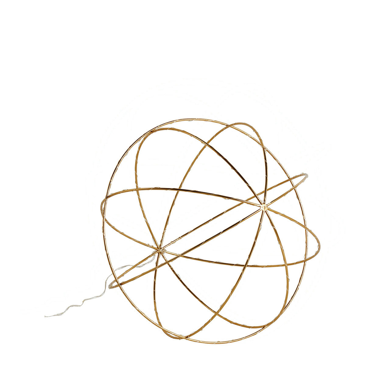 Boule lumineuse métal, BLANC D’IVOIRE