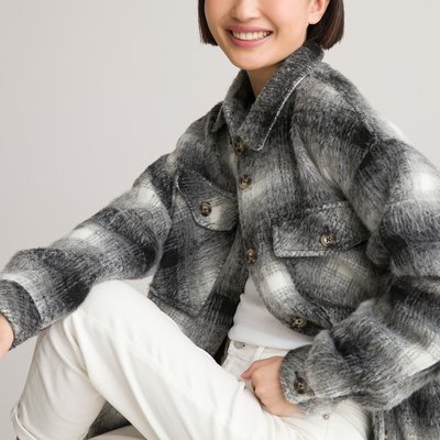 Checked Oversize Shacket LA REDOUTE COLLECTIONS