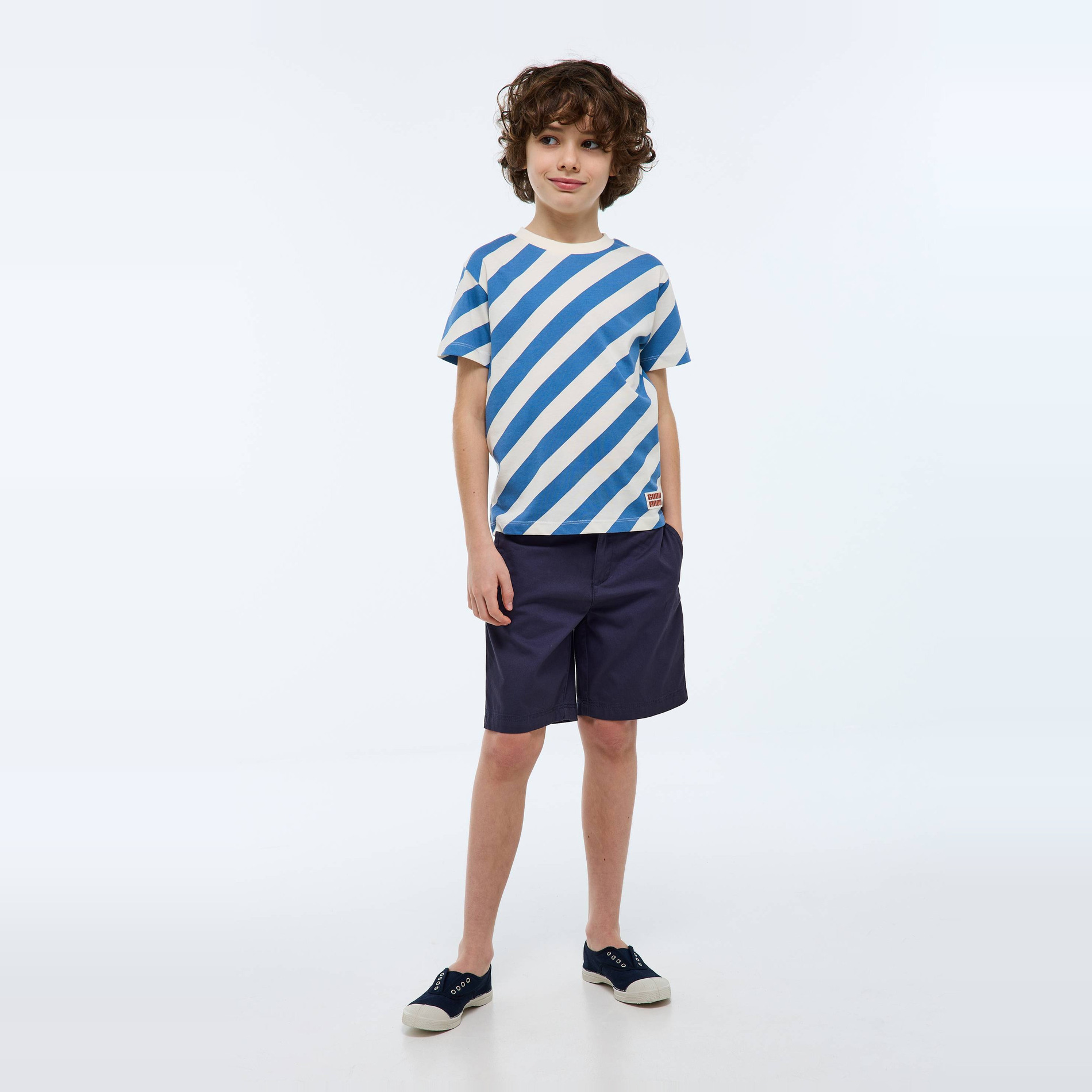 Bermuda droit uni en coton BIO GOTS, MONOPRIX