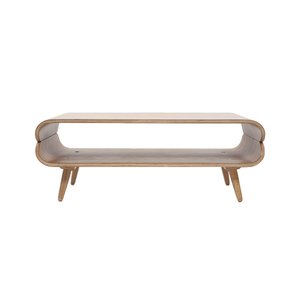 Table basse rectangulaire vintage bois foncé noyer L118 cm TAKLA