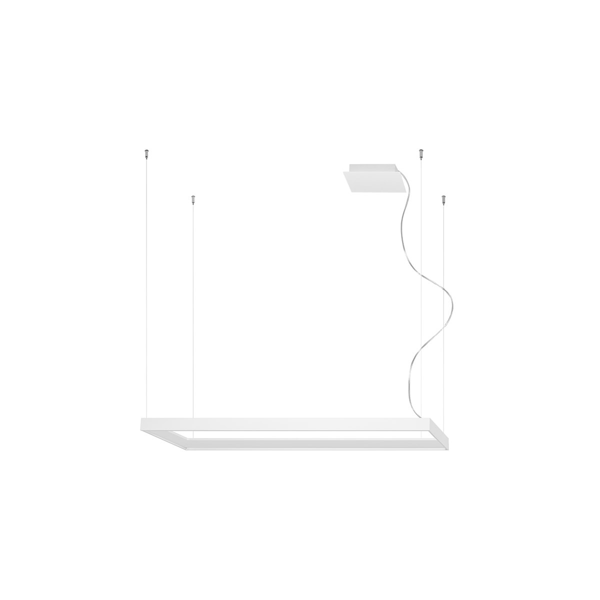 Lustre Aluminium Blanc LED 1 Tuula, EDEN
