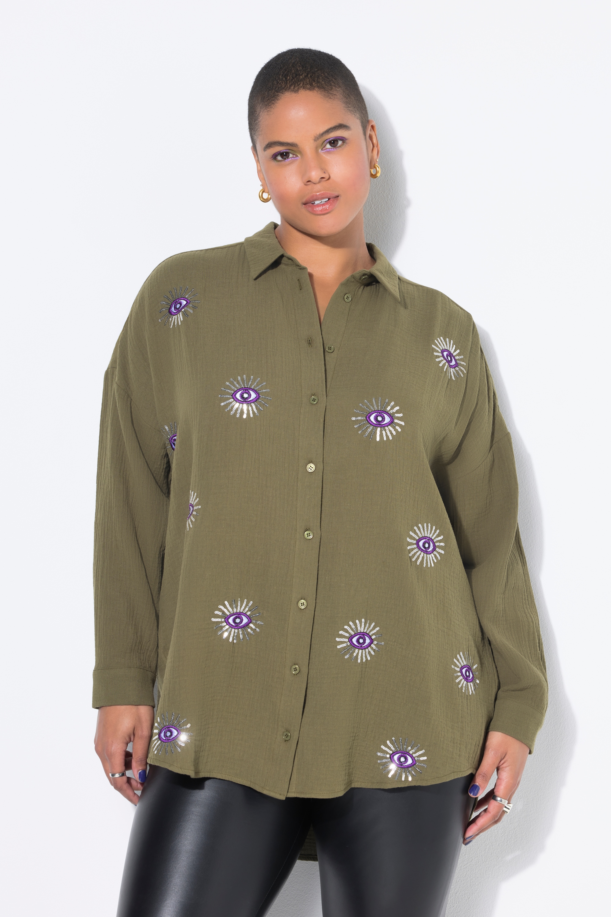 Chemisier oversize en mousseline. Broderie, STUDIO UNTOLD
