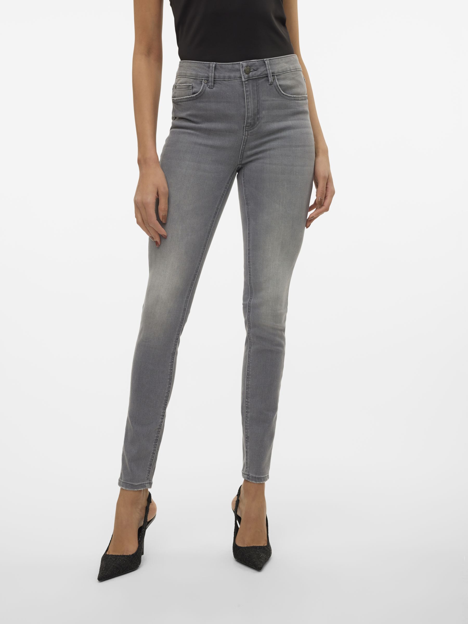 Jeans Skinny J Brand Taille 28, Gris, Délavé, Coupe Crayon - Occasion Très Bon état