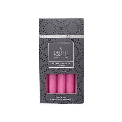 Pack of 20 Pink Dinner Candles SHEARER