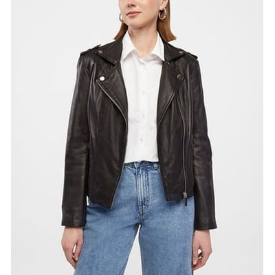 Veste cuir femme galerie hot sale lafayette
