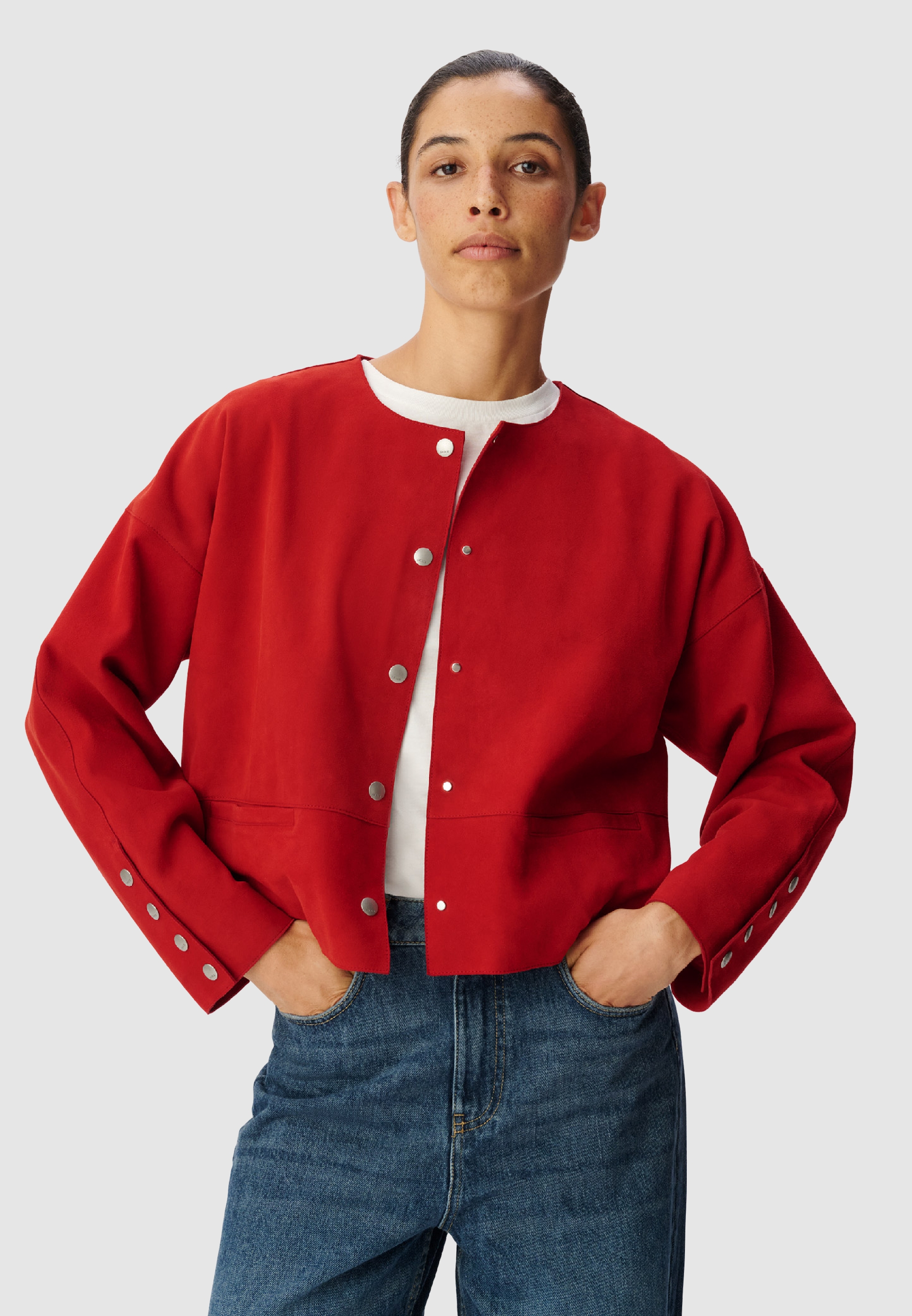 Veste cuir velours, IKKS