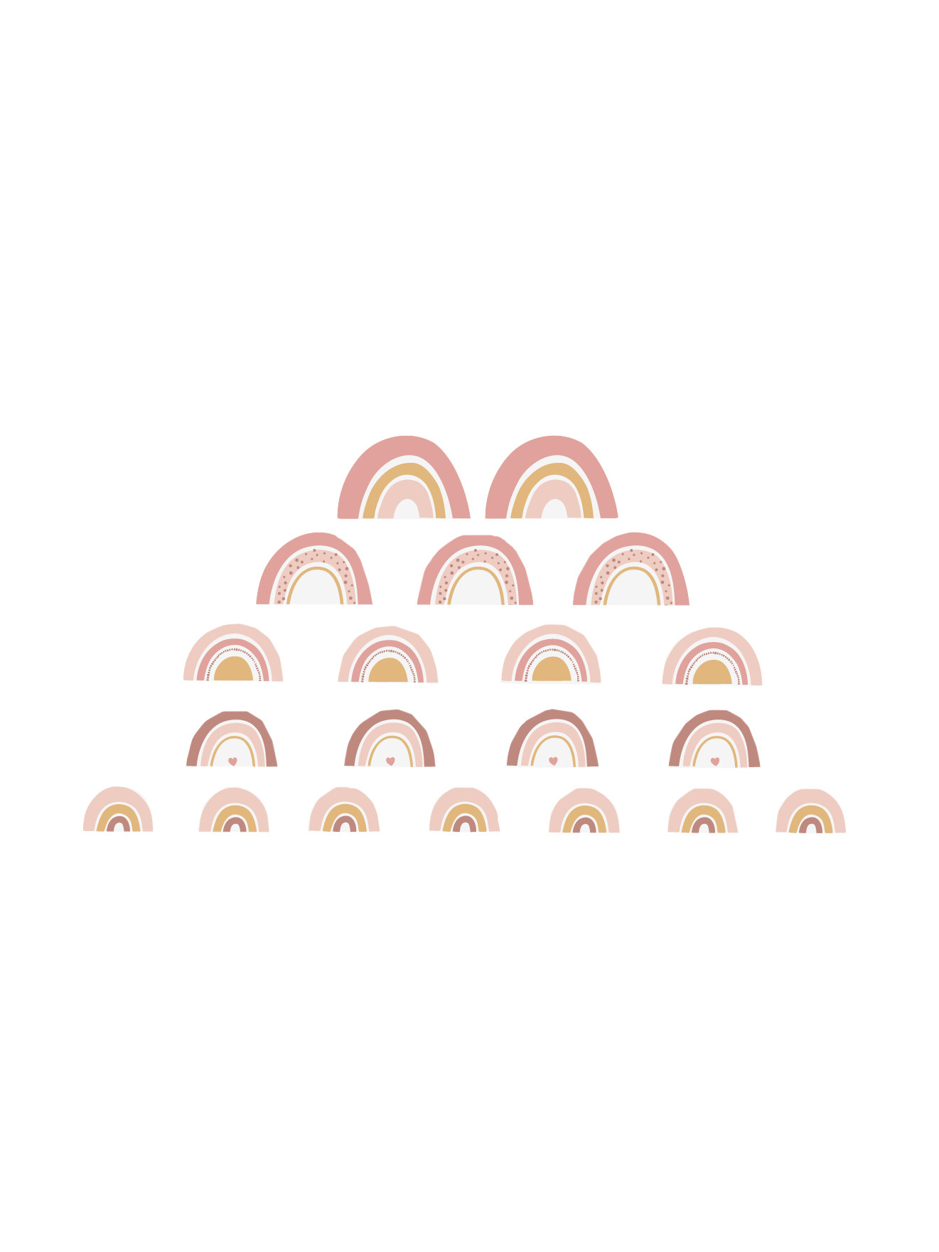 Lot de 20 stickers Arc-en-ciel, VERTBAUDET