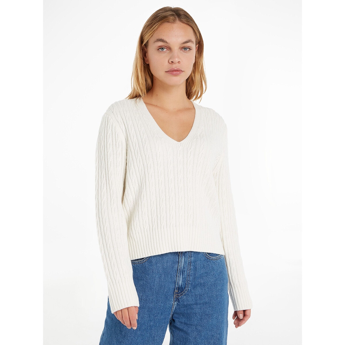 Pull col v discount tommy hilfiger femme