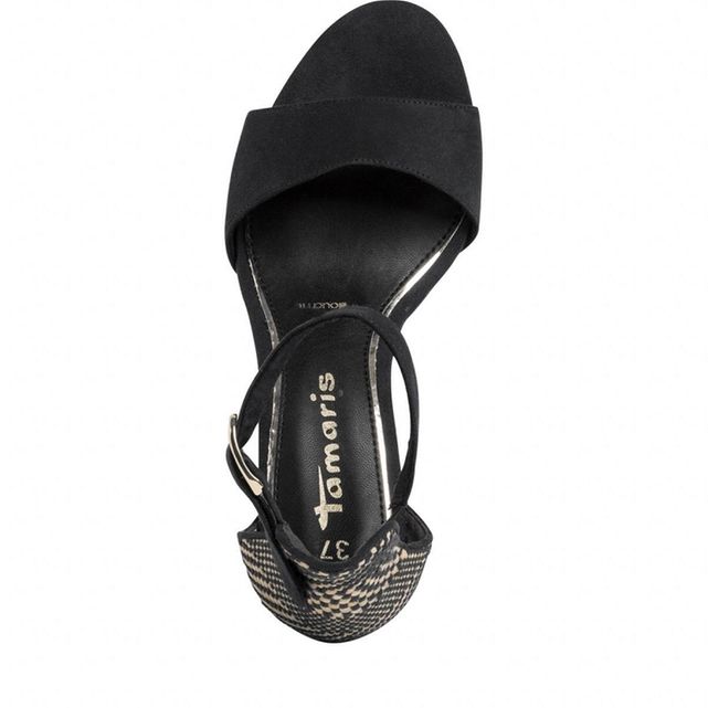 Tamaris Sandales Dianette noir style d\u00e9contract\u00e9 Chaussures Sandales Sandales Dianette 