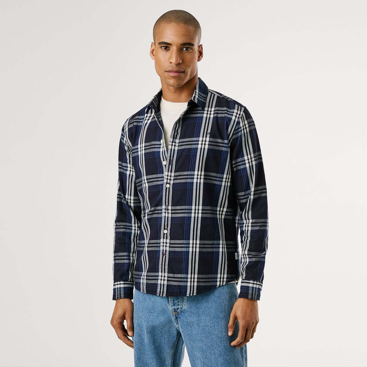 Chemise Coupe Regular À Carreaux En Sergé, PEPE JEANS