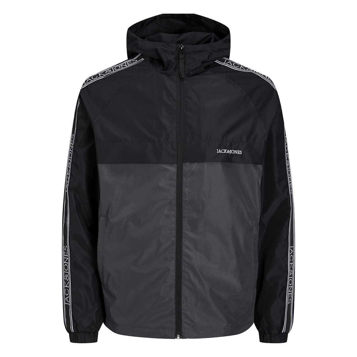 Blouson noir on sale homme pas cher