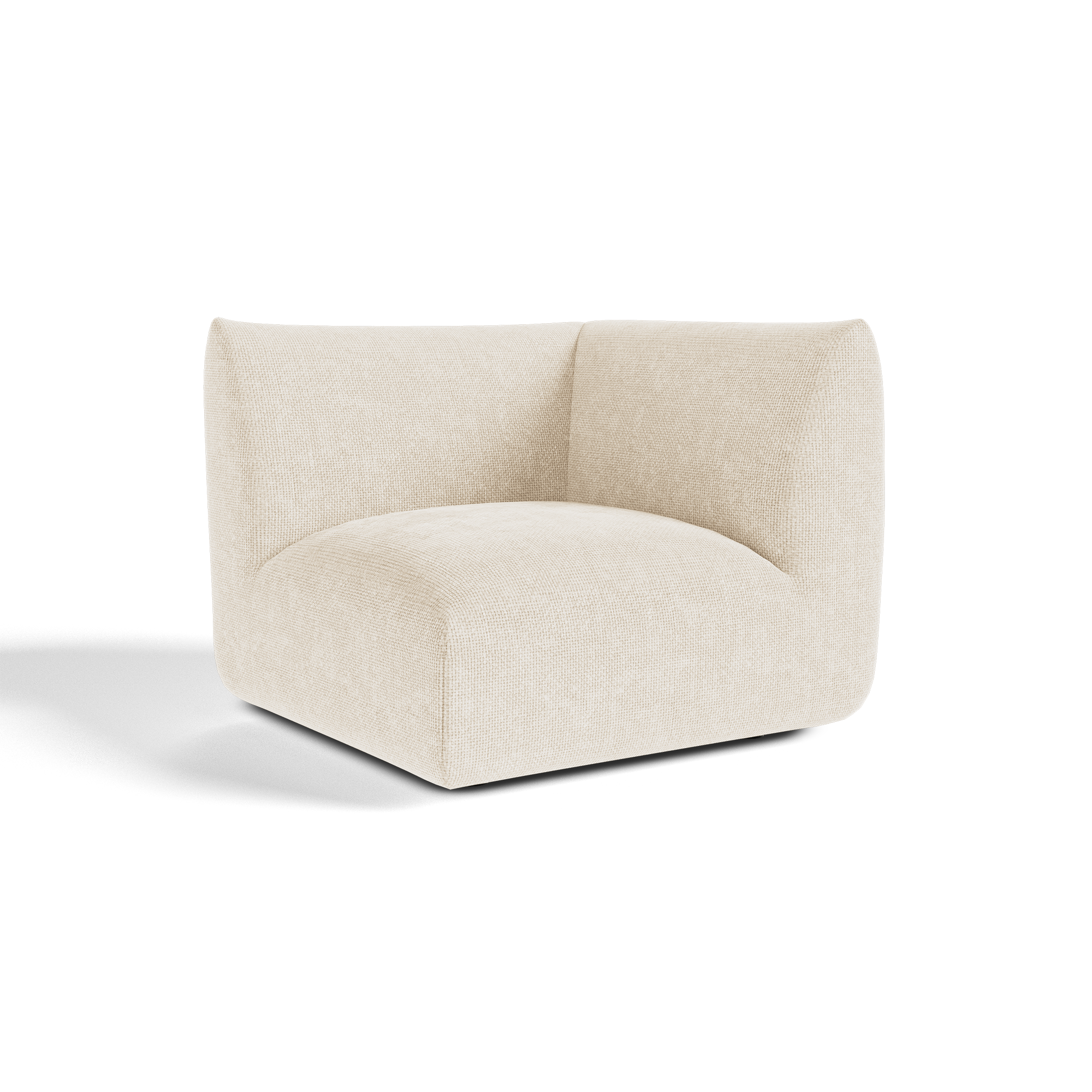 Module d'angle réversible en velours chenillé NOOMA, SIA HOME