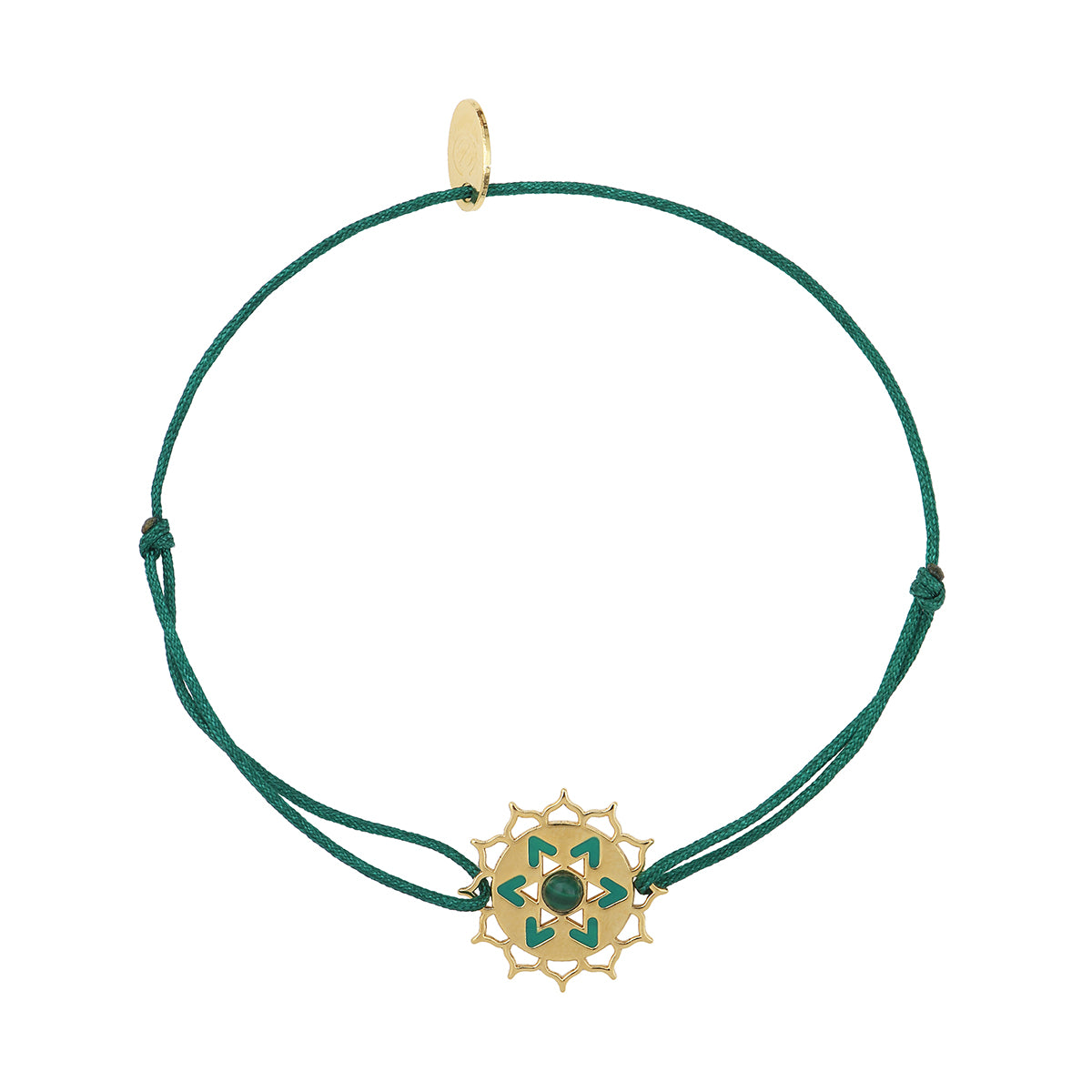 Bracelet cordon chakras "i love" malachite, CAROLINE NAJMAN