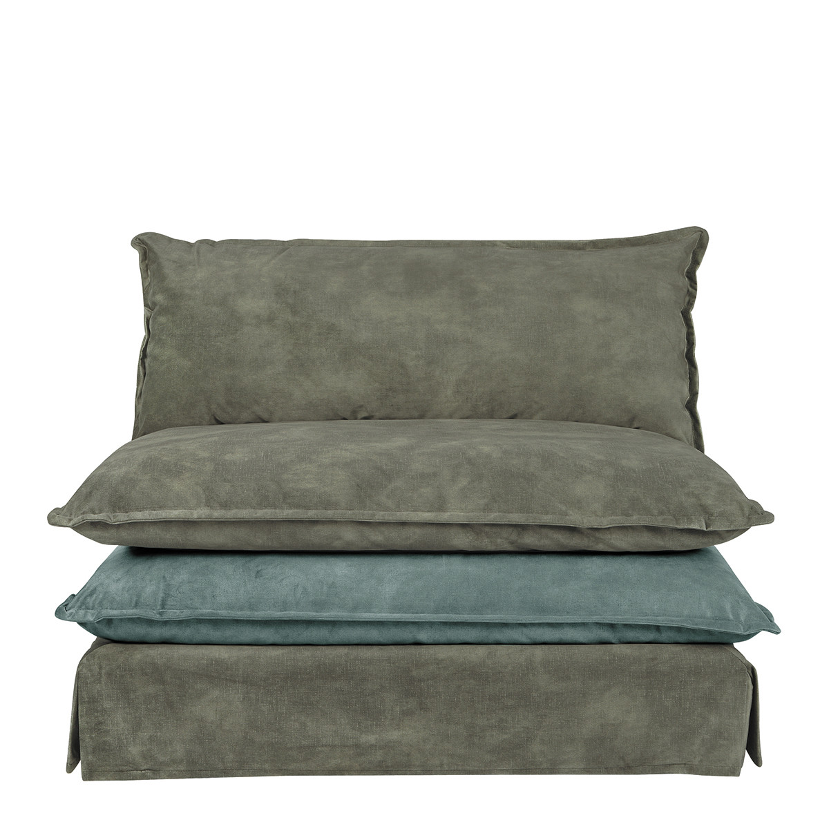 Fauteuil en velours, BLANC D’IVOIRE